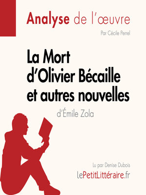 cover image of La Mort d'Olivier Bécaille et autres nouvelles de Émile Zola (Fiche de lecture)
